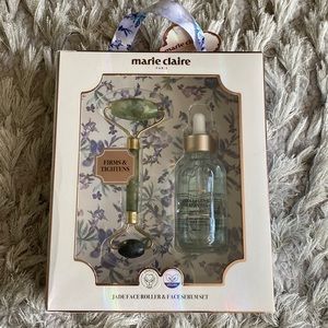 Marie Claire 2 Pc Jade Face Roller & Face Serum Set